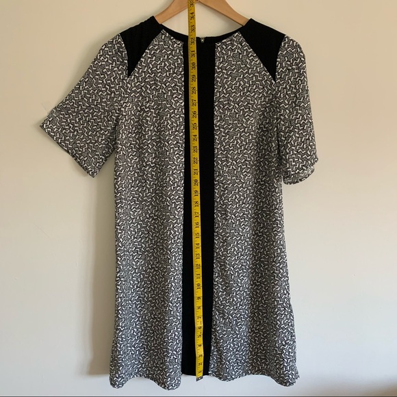 River Island Black and White Pattern Shift Dress, UK6 - Picture 4 of 14